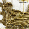 Brass Vishnu Lakshmi (Padmanabha Swamy) Wall Hanging (23 Inch): Divine Splendor and Spiritual Grace - Image 4
