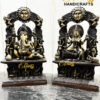 Exquisite Brass Ganesh Lakshmi Statues: Divine Duo for Elegant Spaces