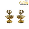 Small Brass Annam Peacock 5 Face Diya (Panchmukhi Deepam)  – Traditional Indian Brass Oil Lamp - Image 2