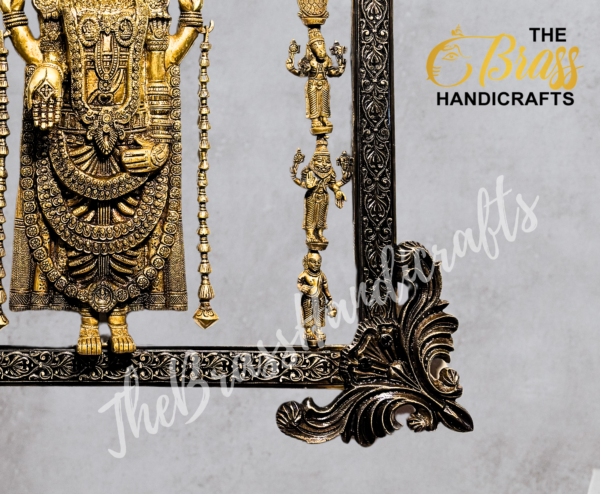 Exclusive Brass Tirupati Balaji Wall Hanging with Dashavtar | Balaji Statue with 10 Incarnations of Vishnu | Exclusive wall decor and Gifting - Image 3