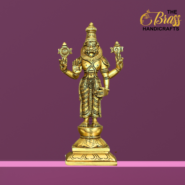 Brass Dashavatar Idol set, 10 incarnations of vishnu dashavatar statues, dashavtar for home decor, temple decor, set of 10 idols, 10" each.