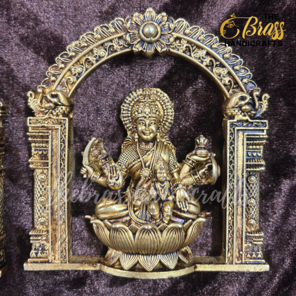 Brass Ashtalakshmi with Frame Wall hanging 4" for puja room decor, home decor, office decor, ashtalakshmi idols, for growth and prosperity
