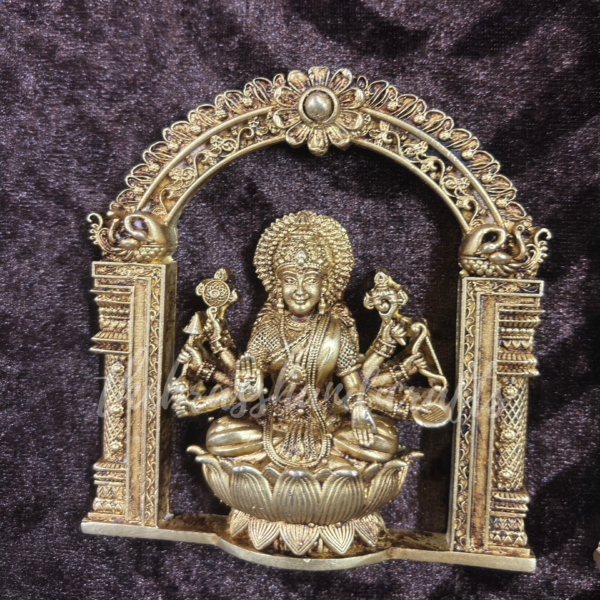 Brass Ashtalakshmi with Frame Wall hanging 4" for puja room decor, home decor, office decor, ashtalakshmi idols, for growth and prosperity - Image 3