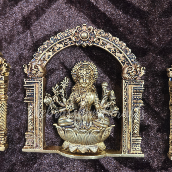Brass Ashtalakshmi with Frame Wall hanging 4" for puja room decor, home decor, office decor, ashtalakshmi idols, for growth and prosperity - Image 2