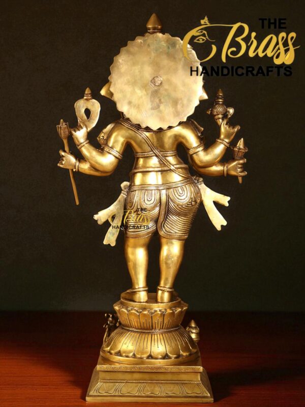 Brass Ganesha Statue in Dancing Pose, Ganpati Dancing idol for home decor, office decor, anniversary gift, temple decor, Ganesha Idol Decor