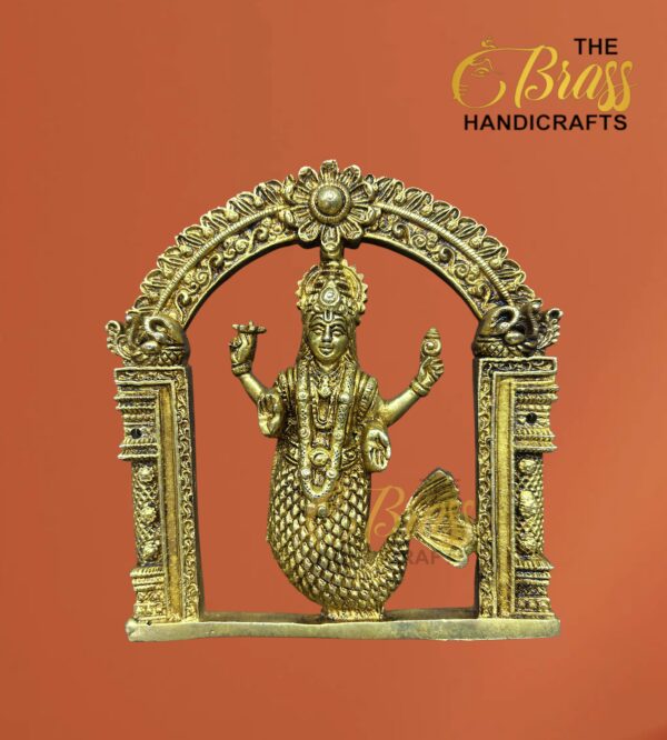 Brass Dashavatar Wall Decor, Vishnu Dashavatar wall hanging with prabhavali, Vishnu Wall art for home decor, temple decor, office decor by TBH - Image 6