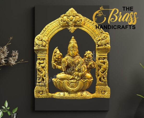 Pure Brass Ashtalakshmi with Prabhavali Frame Wall Art | Superfine Ashtalakshmi Wall hanging | Ashtalakshmi Wall Art for Home & Temple decor