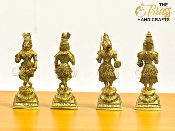Brass Vishnu Dashavatar Set of 10 | 13" Superfine Hindu Deity Idols | Gold Antique Finish | Vishnu Dashavatar Statues for Temple & Home Decor