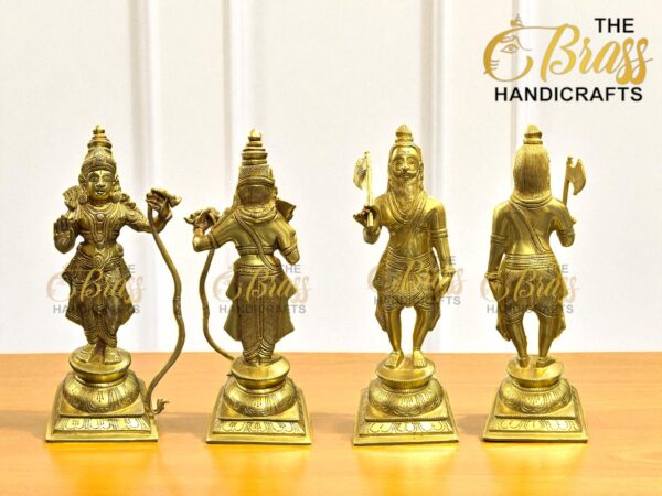 Brass Vishnu Dashavatar Set of 10 | 13" Superfine Hindu Deity Idols | Gold Antique Finish | Vishnu Dashavatar Statues for Temple & Home Decor