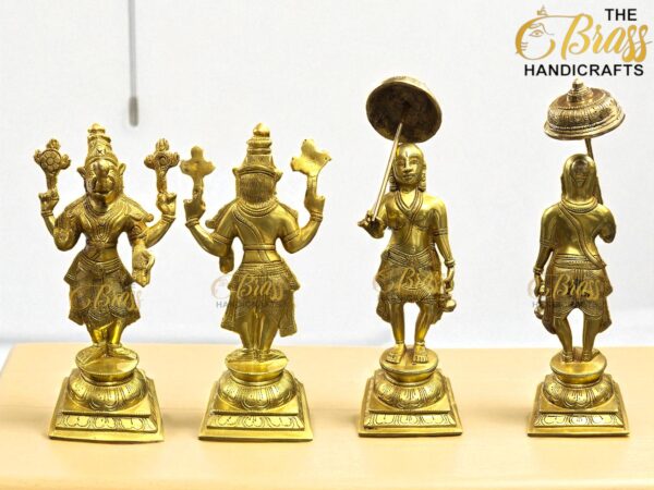 Brass Vishnu Dashavatar Set of 10 | 13" Superfine Hindu Deity Idols | Gold Antique Finish | Vishnu Dashavatar Statues for Temple & Home Decor