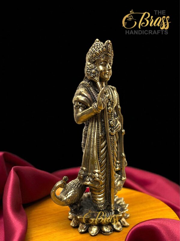 Pure Brass Murugan Statue | Superfine Lost Wax Casting | Intricately Carved Lord Murugan Idol for Home, Temple & Office Decor