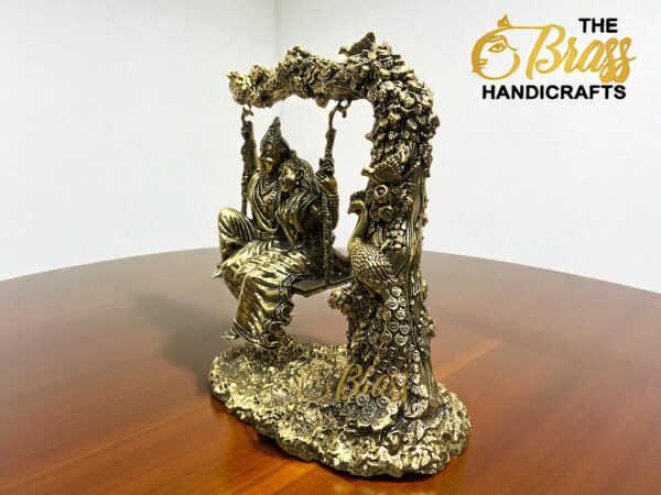 Brass Radha Krishna on Swing