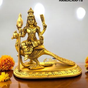 Brass Murugan Statue 8 Inch – Handcrafted Lord Kartikeya Idol – Premium Brass Murti for Pooja, Temple & Home Decor