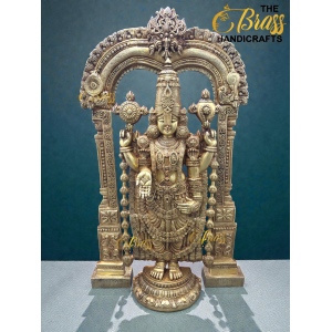 Brass Tirupati Balaji with Frame  thebrasshandicrafts.com