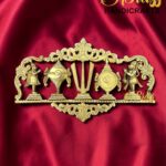 Pure Brass Shankha Chakra Namaha Wall Hanging with Hanuman & Garuda – Large Sacred Vishnu Symbols Wall Decor for Puja Room, Temple & Traditional Home (27 Inches)