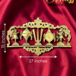 Pure Brass Shankha Chakra Namaha Wall Hanging with Hanuman & Garuda – Large Sacred Vishnu Symbols Wall Decor for Puja Room, Temple & Traditional Home (27 Inches)