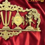 Pure Brass Shankha Chakra Namaha Wall Hanging with Hanuman & Garuda – Large Sacred Vishnu Symbols Wall Decor for Puja Room, Temple & Traditional Home (27 Inches)