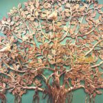 Pure Brass Kalpavriksha Tree of Life Wall Decor with Hanging Birds, Large Brass Wall Art, Indian Tree of Life, Luxury Home Office Restaurant Decor