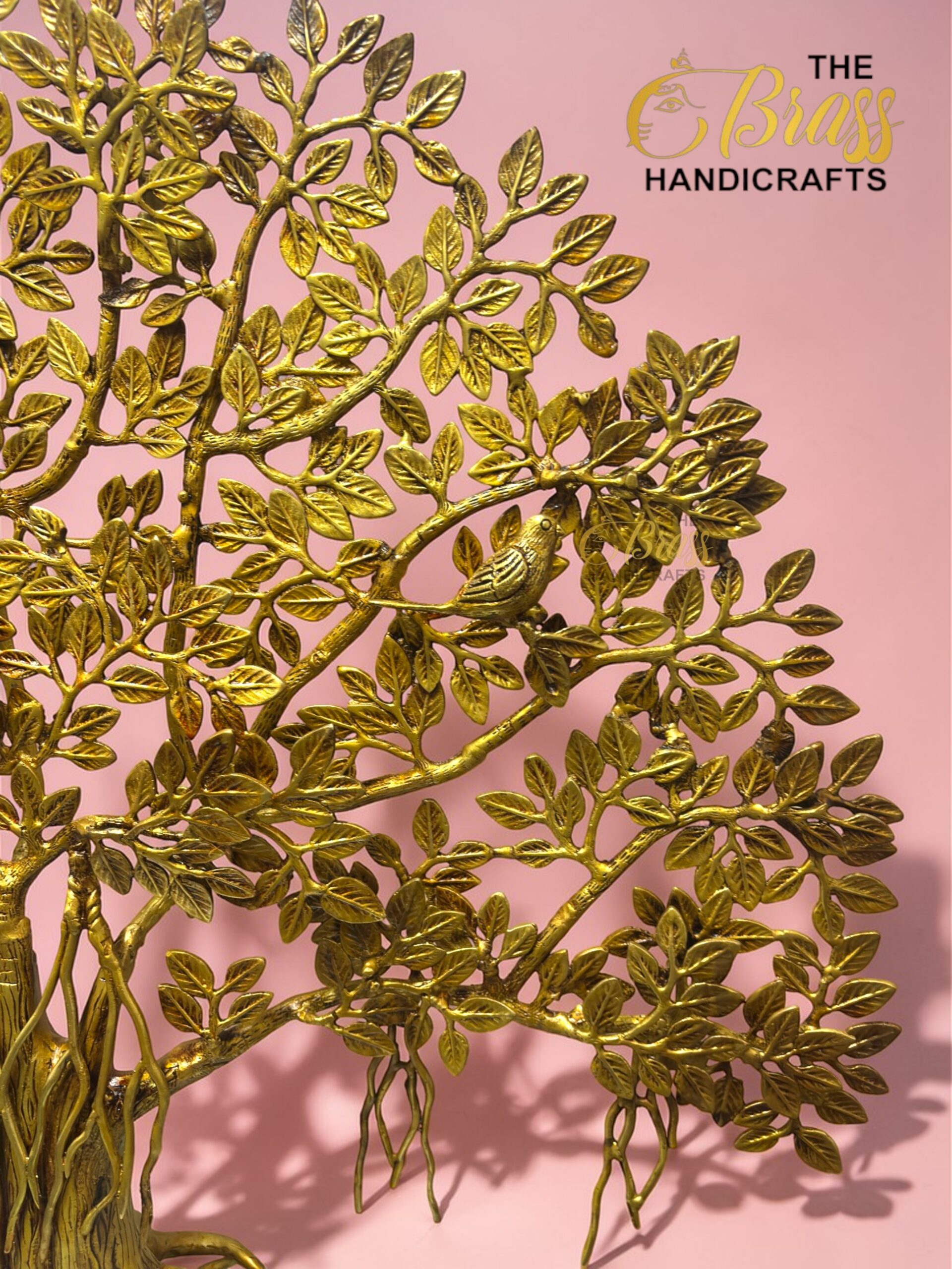 Luxury Brass Kalpavriksha Tree of Life – 30 Inch Statement Tabletop Decor  thebrasshandicrafts.com