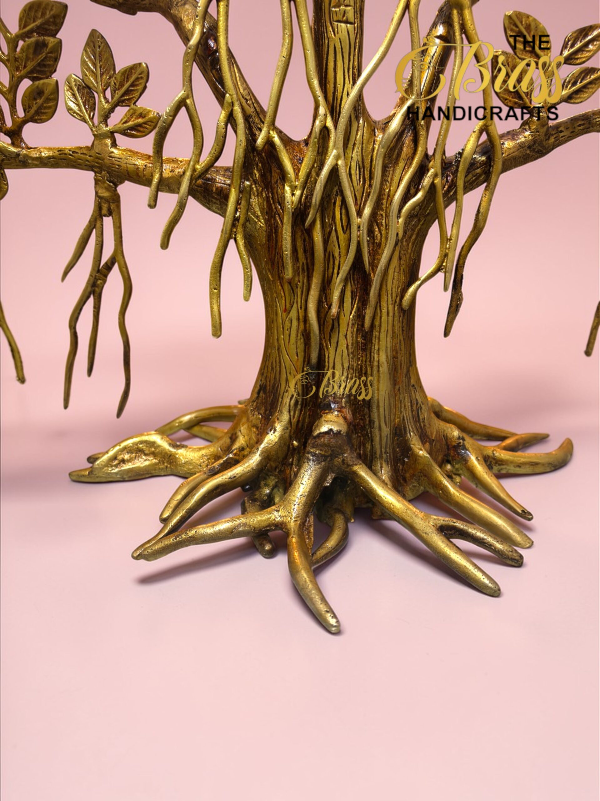 Luxury Brass Kalpavriksha Tree of Life – 30 Inch Statement Tabletop Decor  thebrasshandicrafts.com