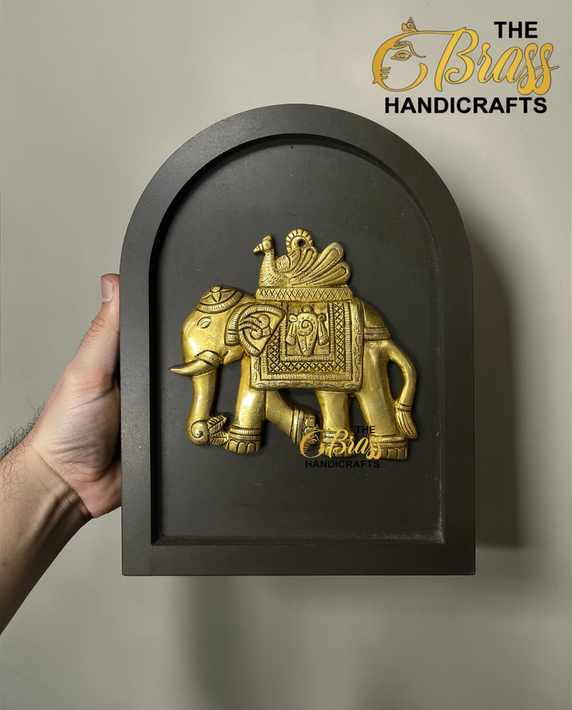 Set of 9 Wooden Frames featuring Brass Motifs