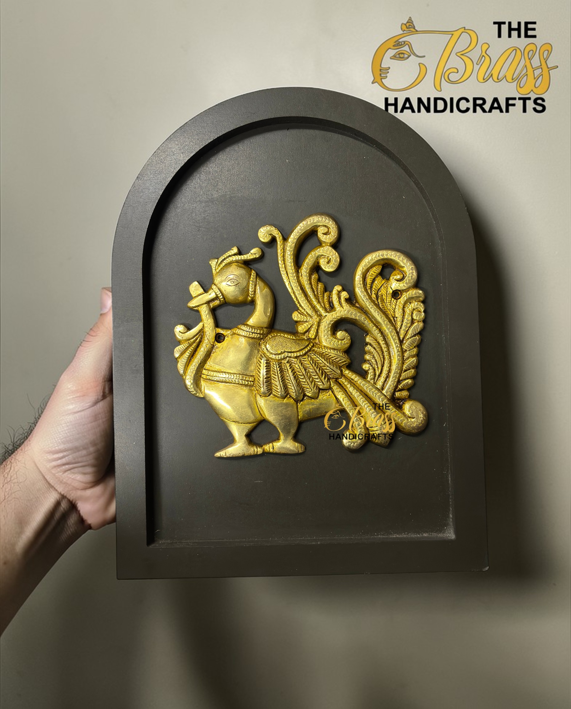 Set of 9 Wooden Frames featuring Brass Motifs