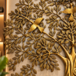 Golden Tree and Birds Wall Sculpture 1 1 - thebrasshandicrafts.com thebrasshandicrafts.com